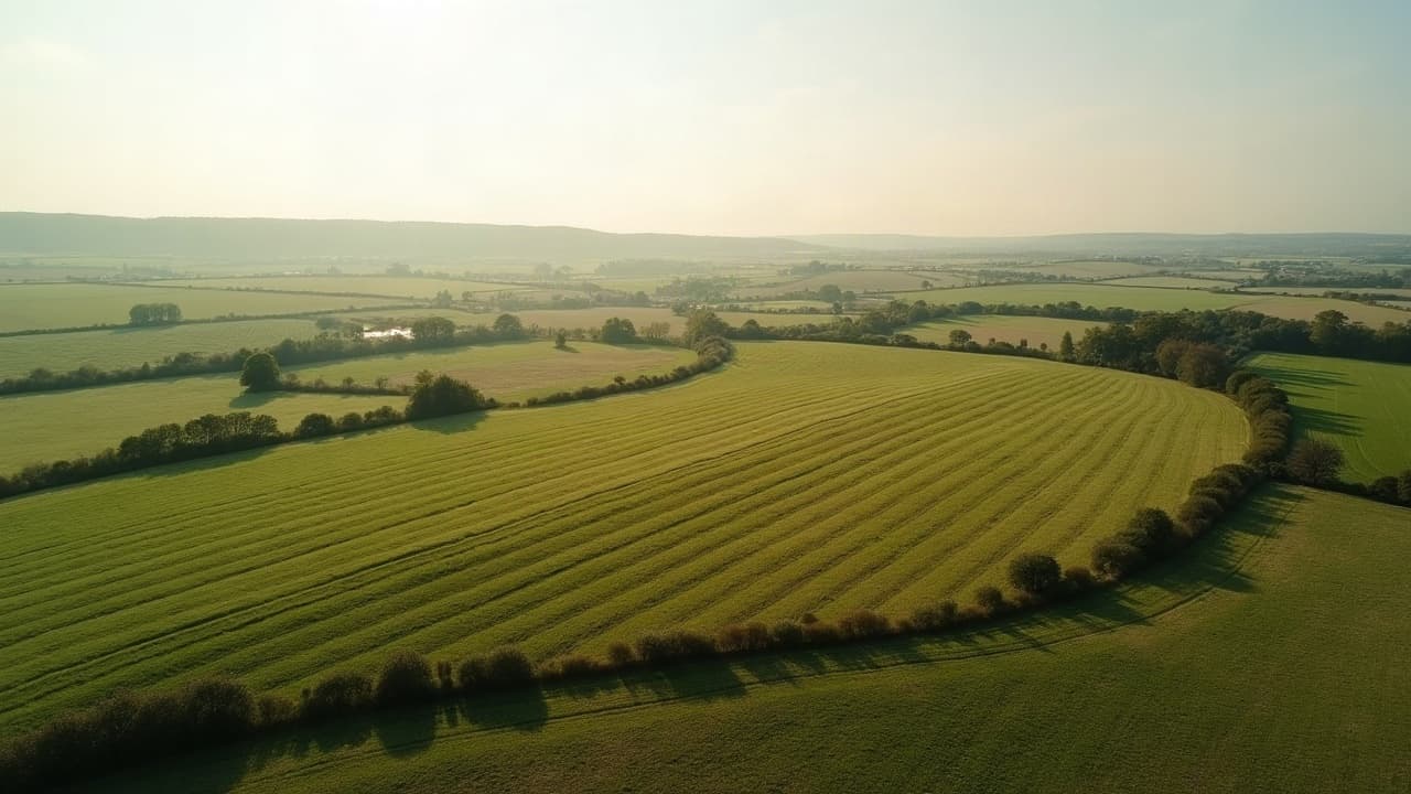 Campagne bocagère de Besné avec ses haies et ses prairies, au nord du marais de Brière